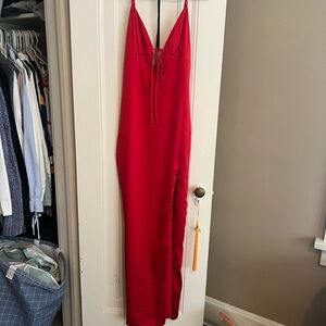 Elegant Red Slip Dress